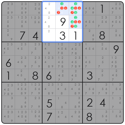sudoku number combinations